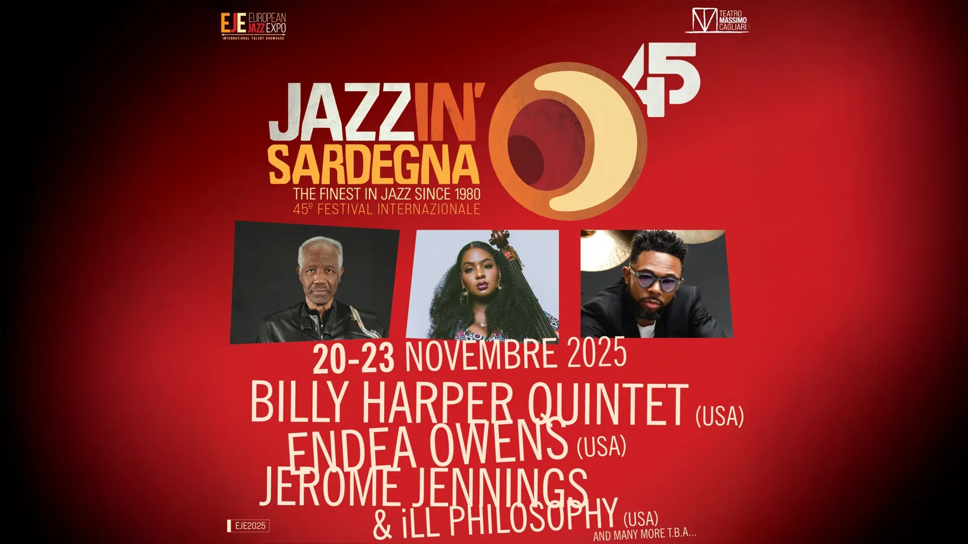 45° Festival Jazz in Sardegna - European Jazz Expo torna a Cagliari dal 20 al 23 novembre