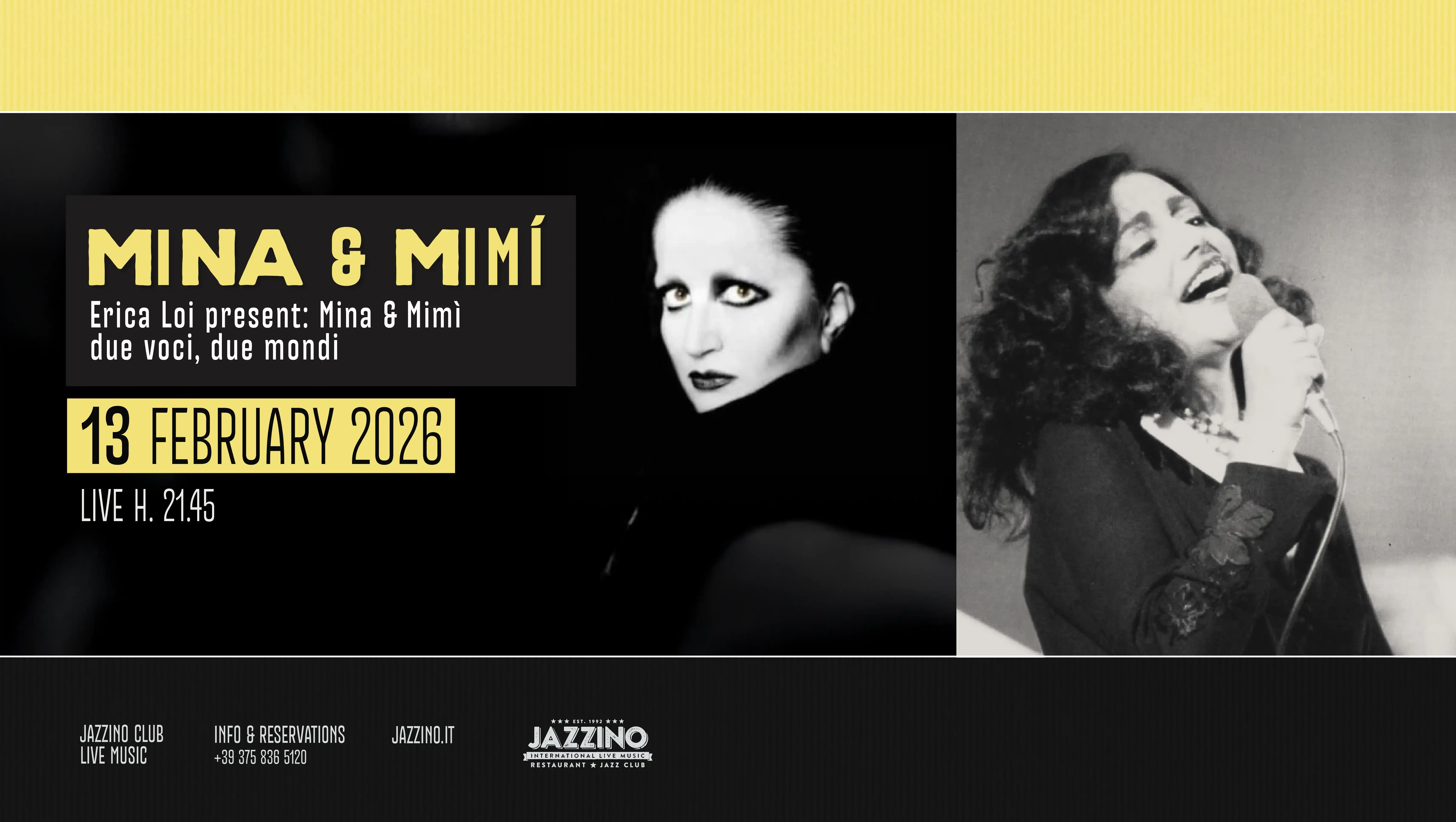 ERICA LOI PRESENTA MINA & MIMI’ @Jazzino