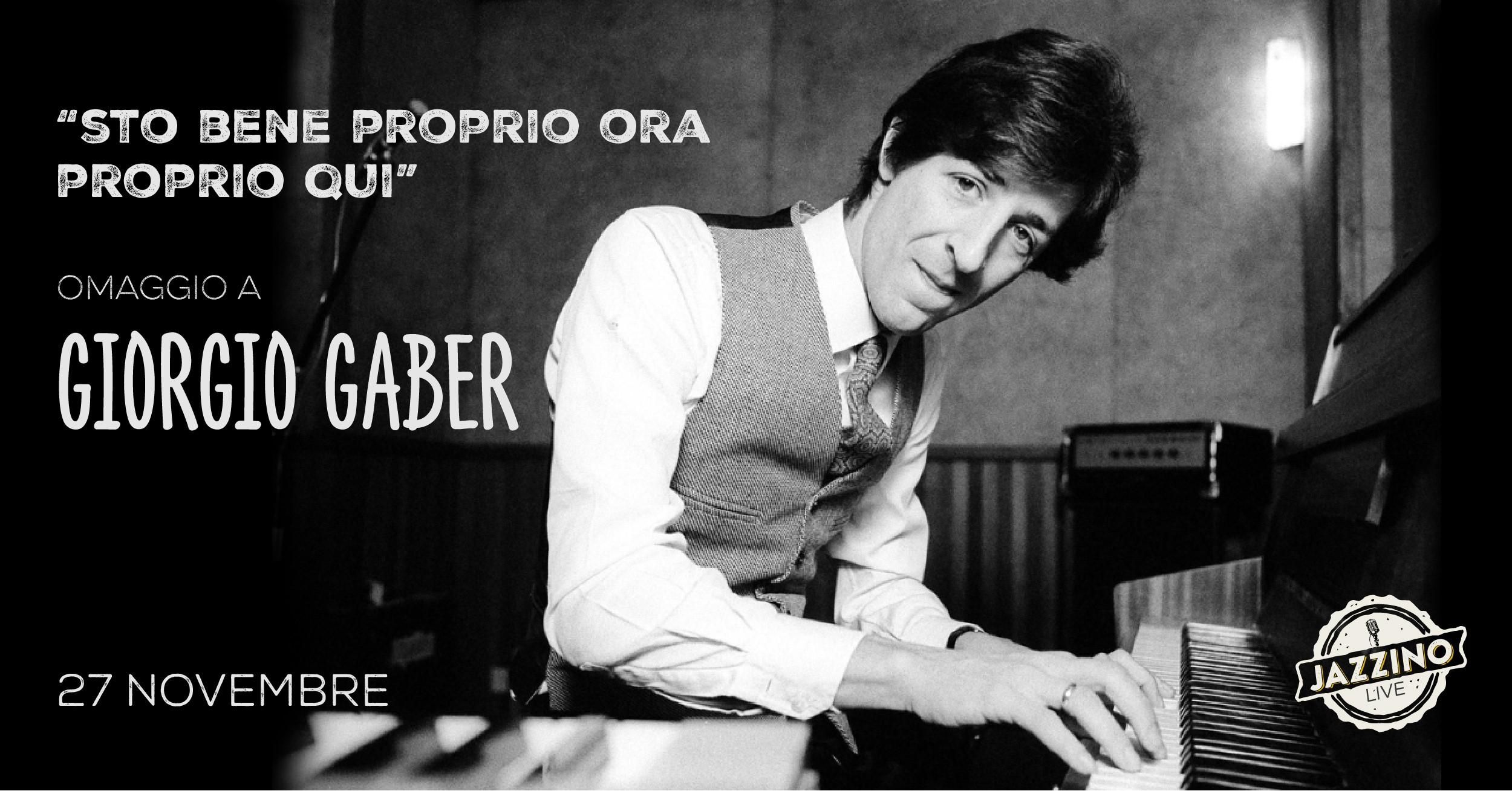 "Sto Bene, Proprio Ora, Proprio Qui" - Giorgio Gaber - Live at Jazzino