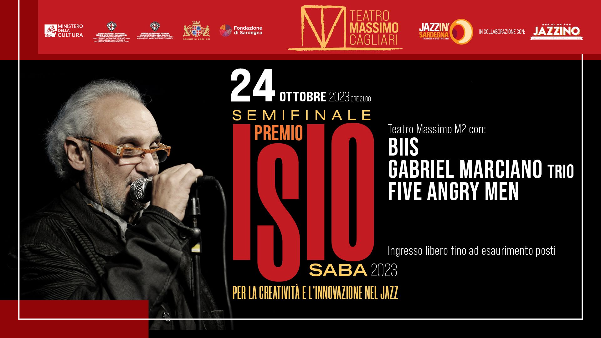 3° Serata - Fasi Finali Premio Isio Saba Live@ Teatro Massimo Cagliari