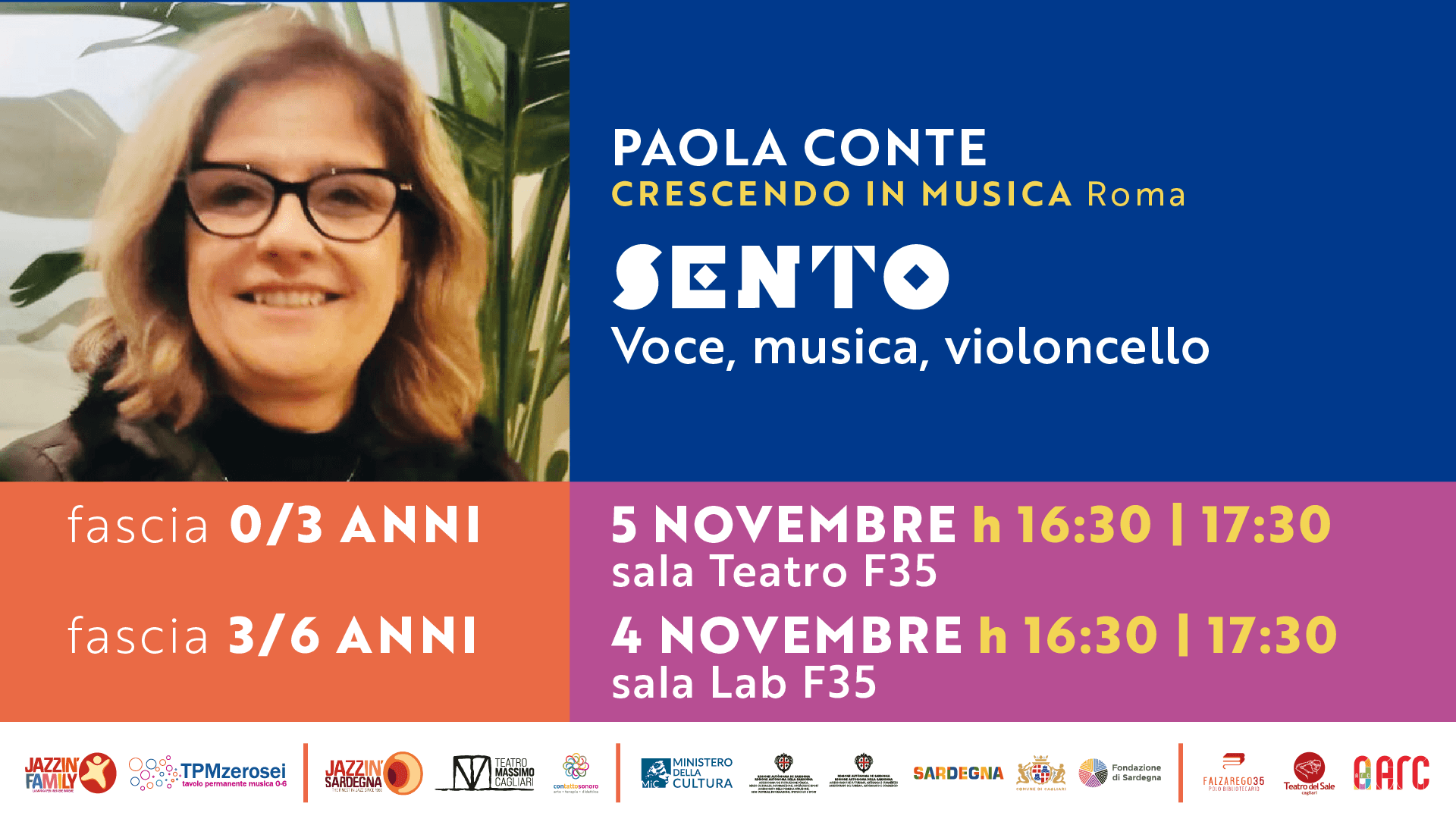 CAROVANA SONORA - “Sento - Voce, musica, violoncello” (3-5 anni)