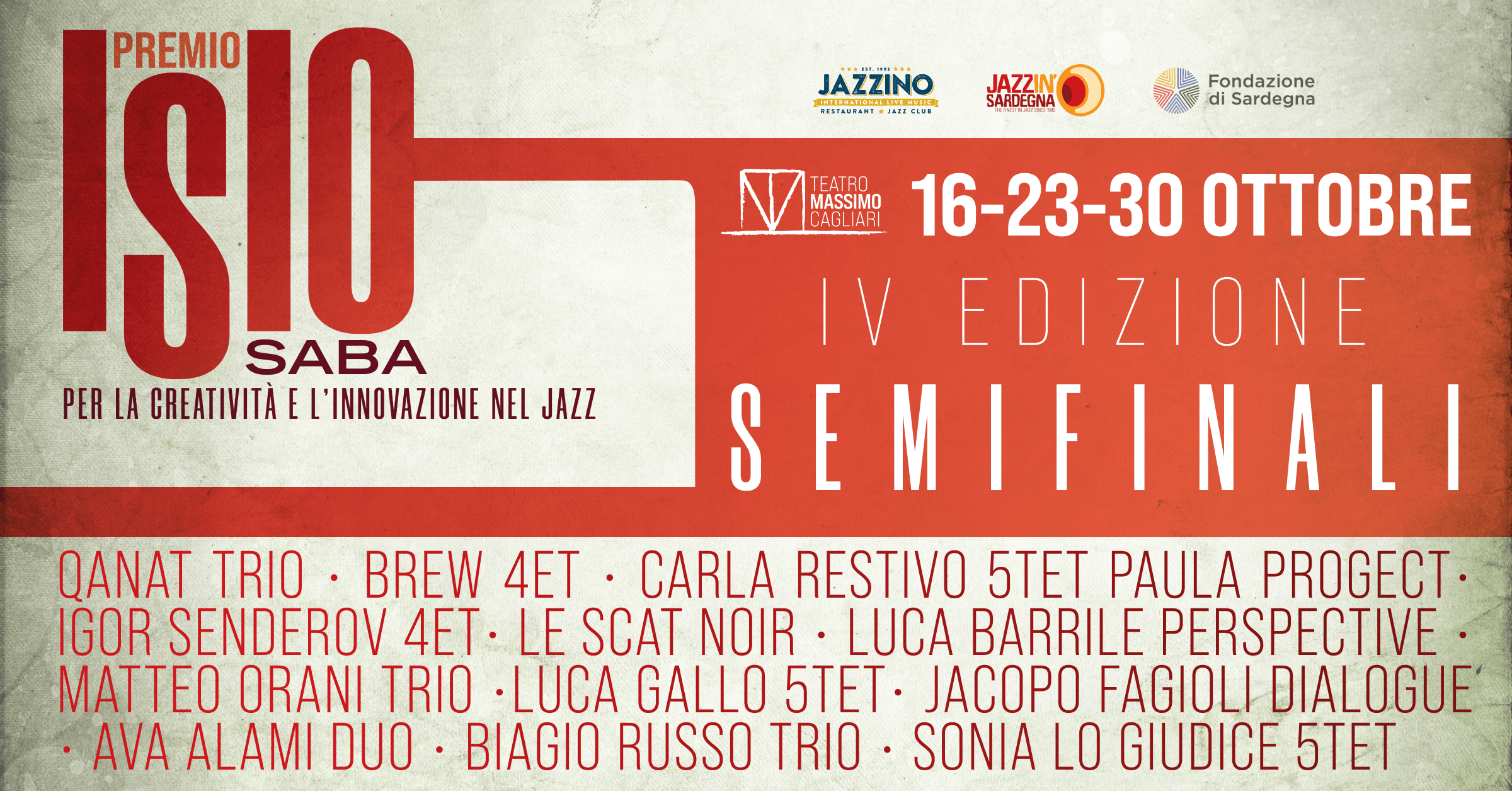 1° Serata - Semifinali Premio Isio Saba 2024@ Teatro Massimo Cagliari