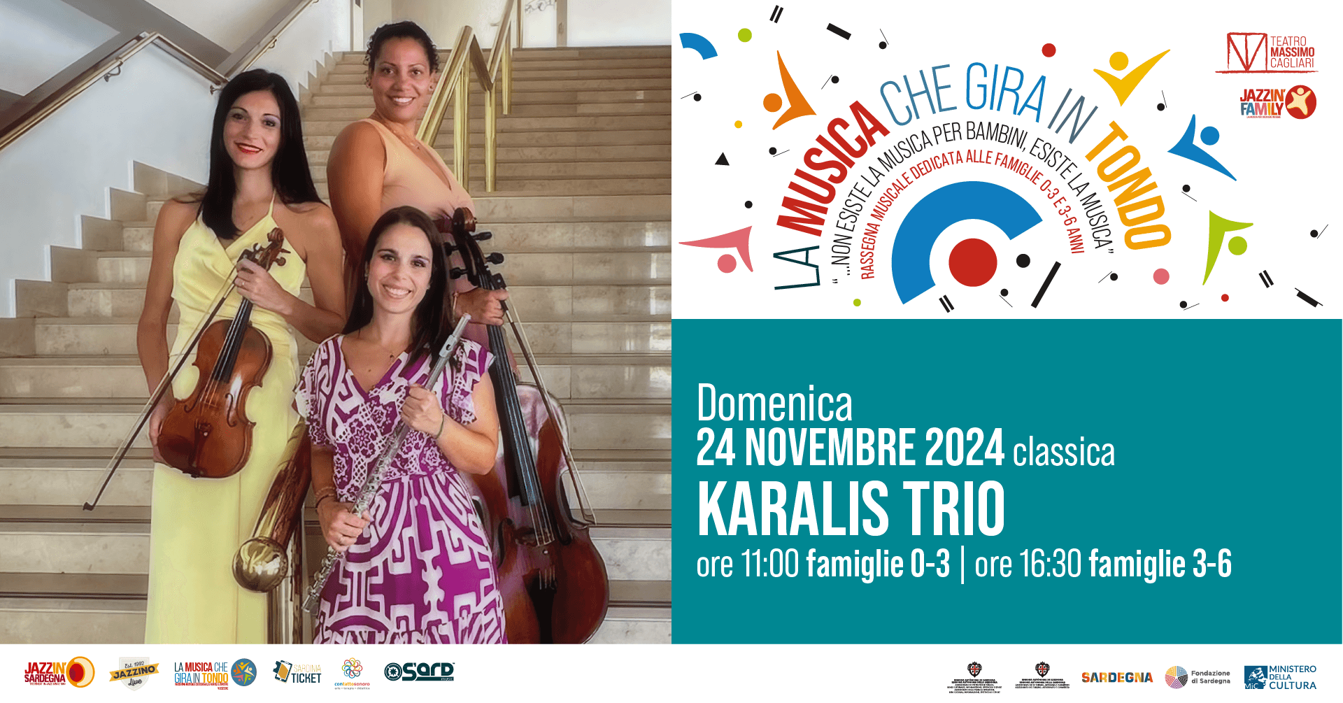LA MUSICA CHE GIRA IN TONDO 0 - 3 anni - Karalis Trio – 24.11.2024