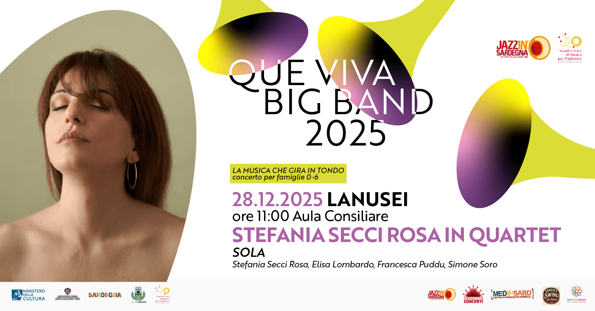QUE VIVA BIG BAND 2025 (famiglie 0-6 anni) @ Stefania Secci Rosa Quartet