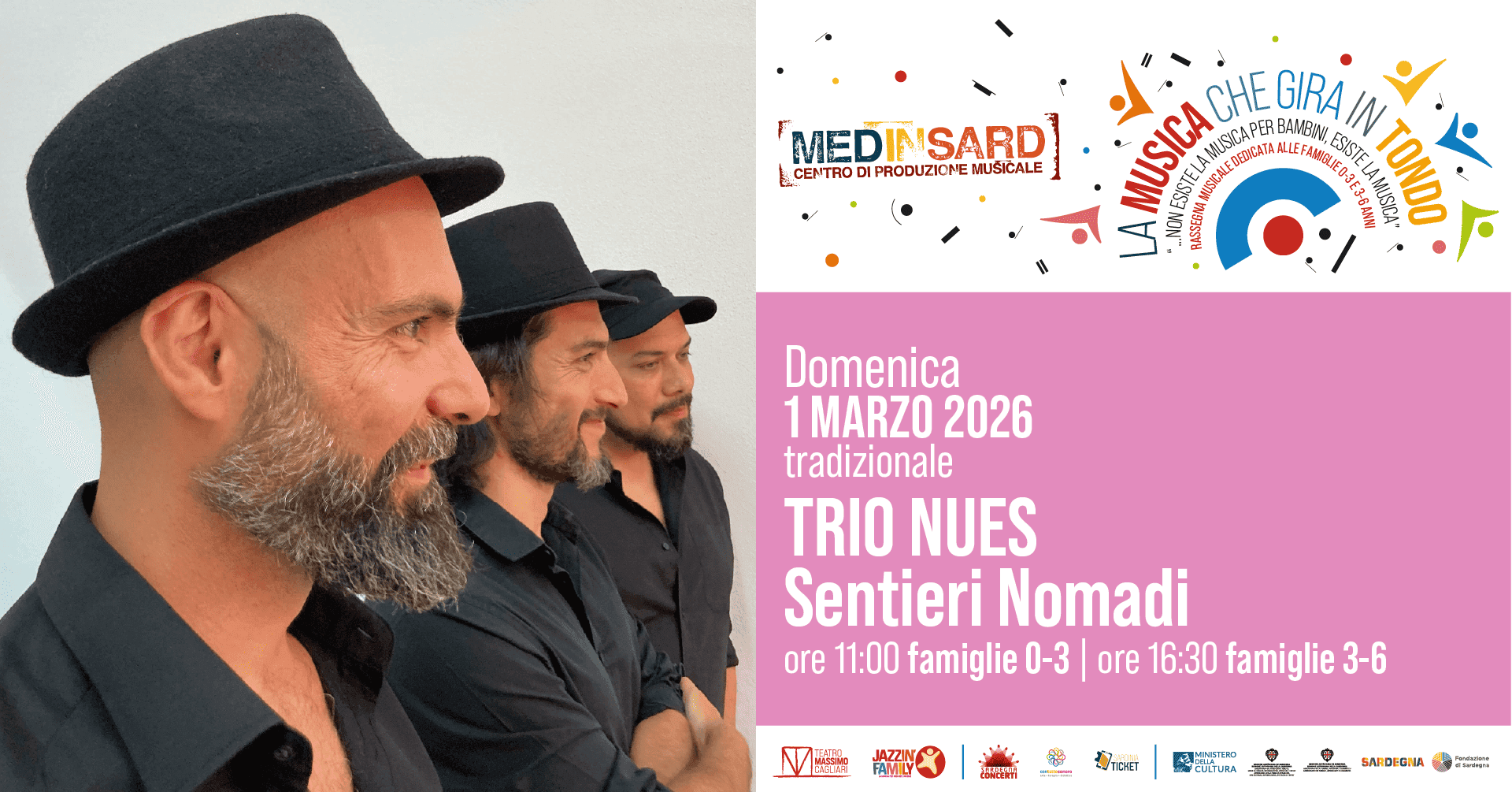 TRIO NUES – Sentieri Nomadi LMCGIT (famiglie 0-3 anni)@Teatro Massimo