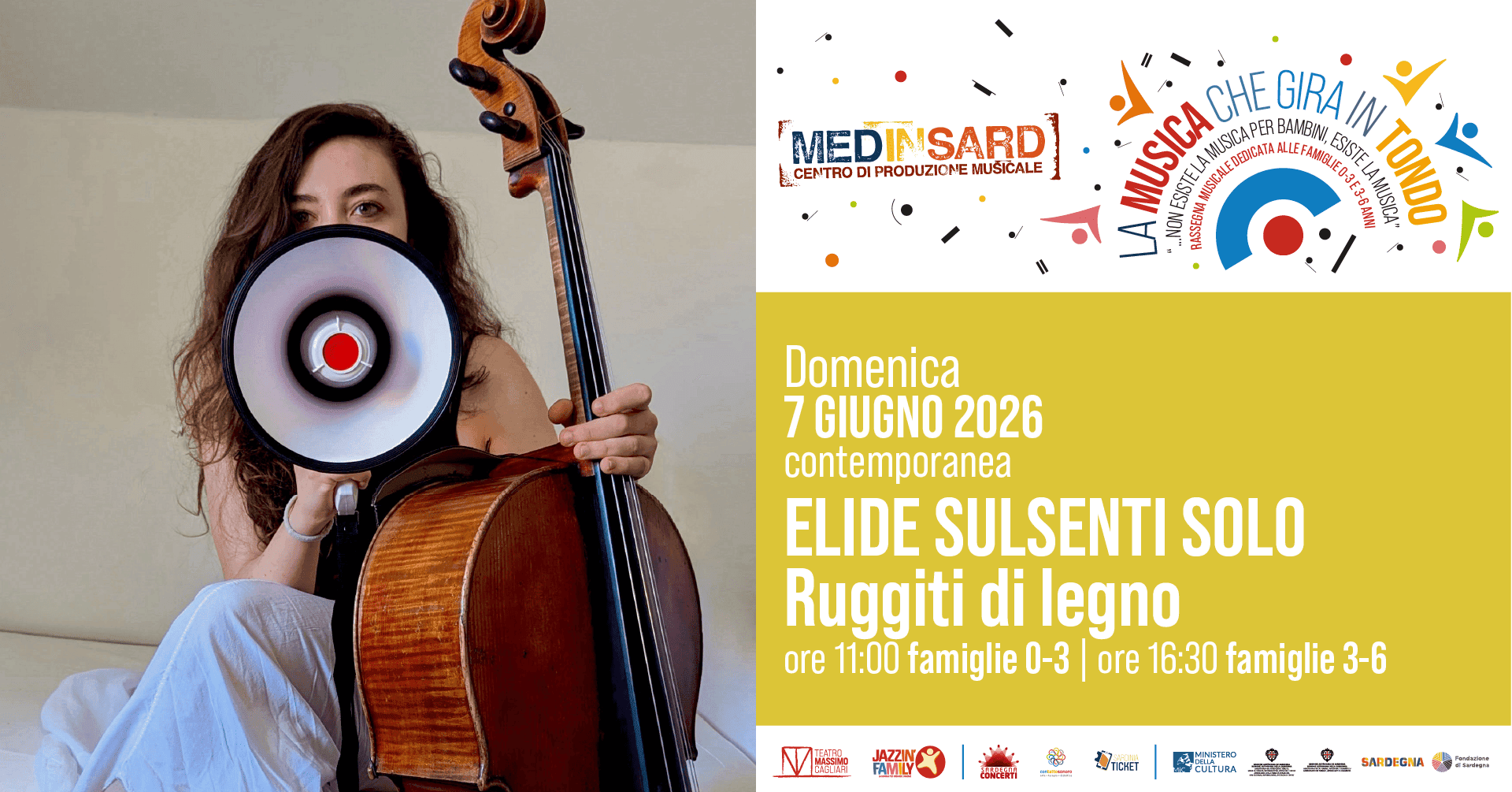 Elide Sulsenti SOLO – Ruggiti di legno (famiglie 0-3 anni)@Teatro Massimo Cagliari